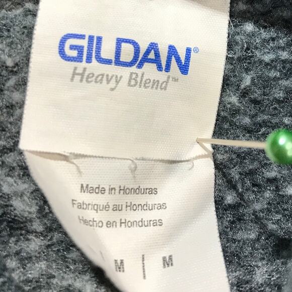 Gildan Gray Inspire Activewear Long Sleeve Hoodie Sweatshirt M - Picture 3 of 8